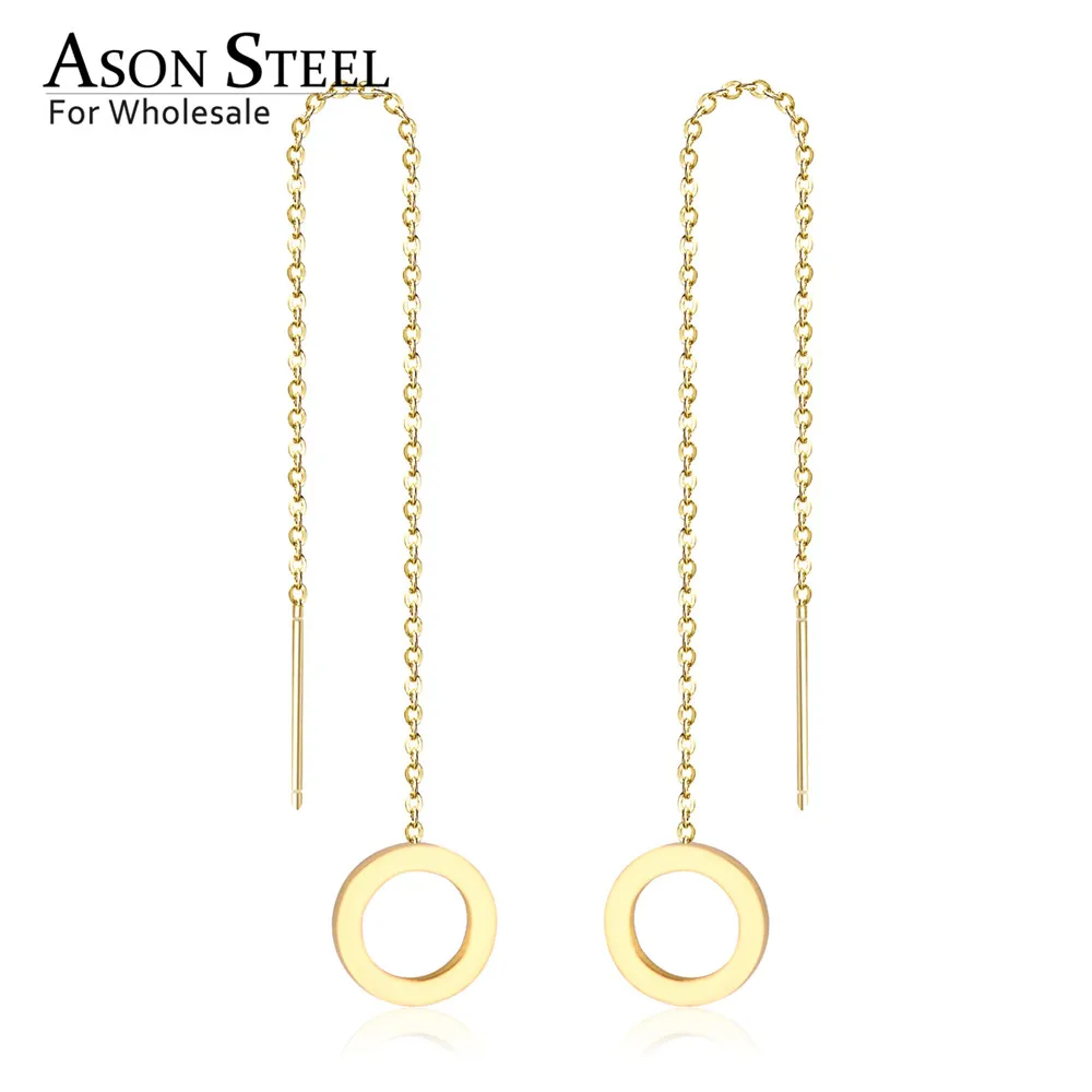 

ASONSTEEL Korean Statement Long Tassel Drop Dangle Earrings 2019 for Women Stainless Steel Earring set Female Fashion Jewelry