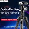 KINGJOY oficial G55 profesional de fibra de carbono portátil trípode Kit monopié soporte cabeza de bola para viajes cámara fotográfica DSLR ► Foto 2/6