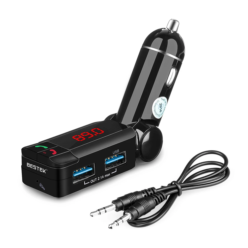 Bestek Fmトランスミッターbluetoothカーmp3プレーヤーusb充電器車のワイヤレスハンズフリーのbluetooth Fmトランスミッター 液晶voltag表示 Fm Transmitter Lcd Fm Transmitterfm Transmitter Bluetooth Aliexpress