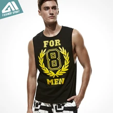 Хлопок Для мужчин майка человек Бодибилдинг Crossfit тренировки Спорт Спортивная тренажерный зал Стрингер майка мышцы работает рубашка AM1091