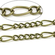 Бронзовый тон Цепи выводы 7.5x3.5 мм, 4x3 мм
