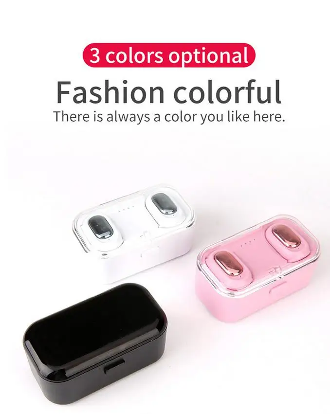 

BEESCLOVER 3D Stereo Sound Earbuds with Charging Box Mini Wireless Bluetooth Earphone Wireless Earphones Bluetooth Earphones r25