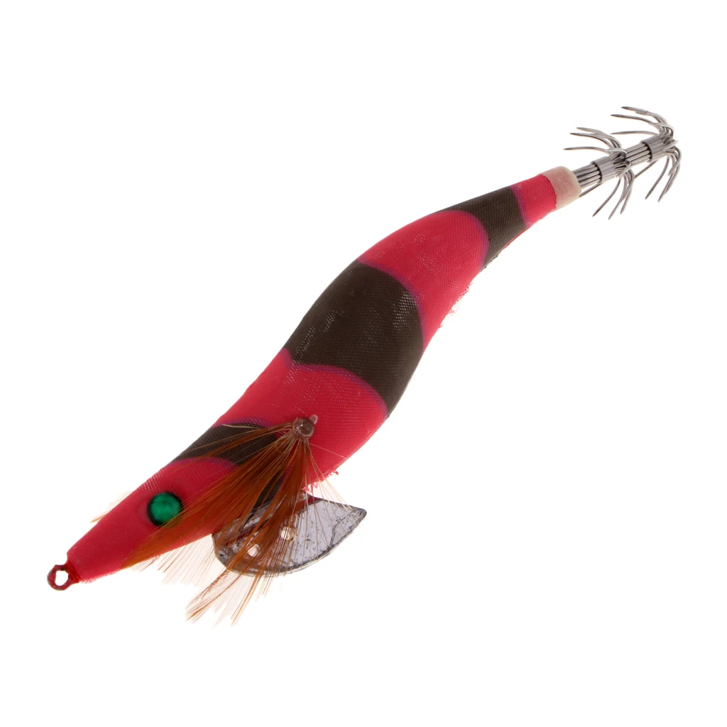 3.5# Squid Jigs Glow in Dark Luminous Fishing Lures Artificial Baits Shrimp Squid Jigs Hooks 13.5cm 21g 