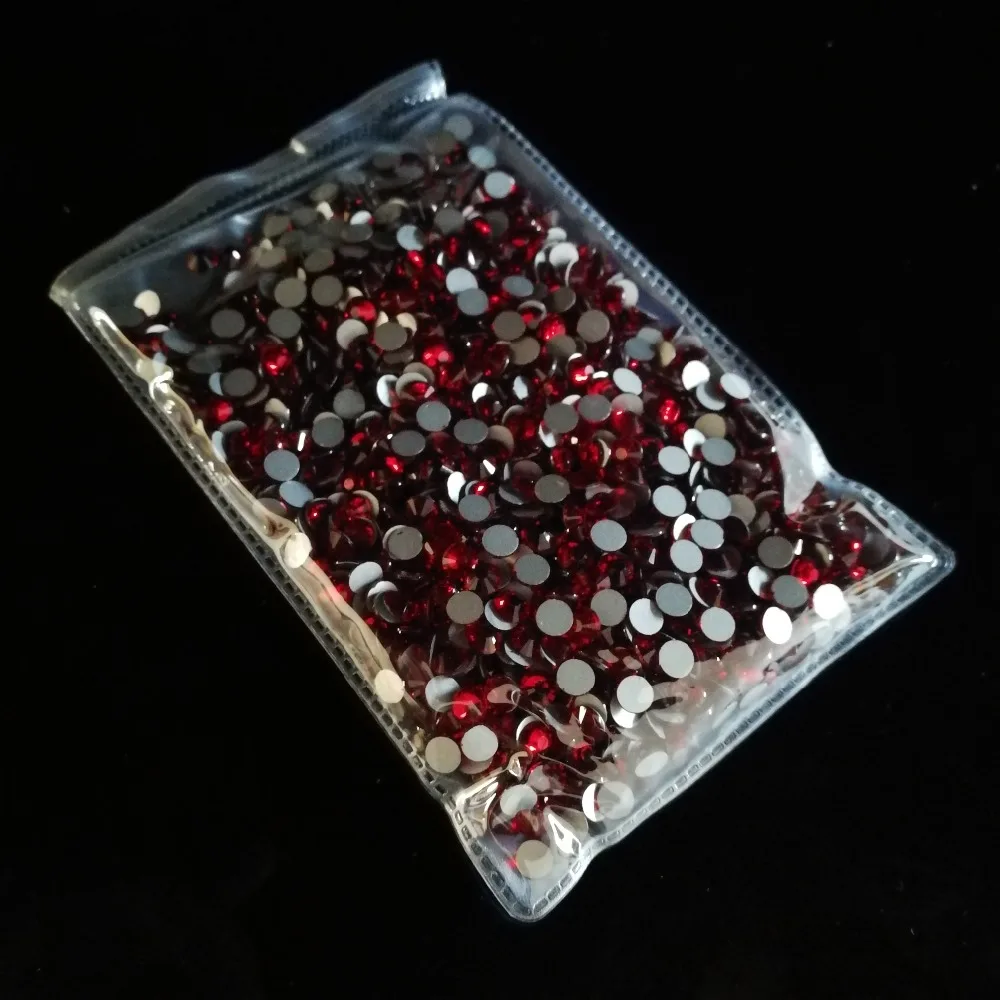 Non Hotfix Rhinestones SS12 All Sizes Siam Crystal Round Glass Flat backs Nail Decorations Stones Glue On | Дом и сад