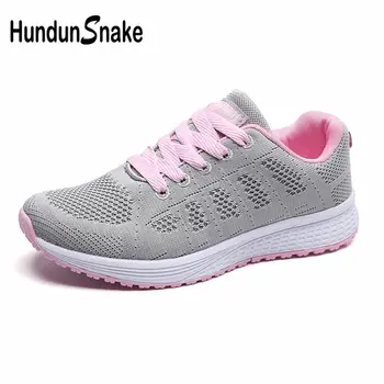 Hundunsnake Summer Breathable Running Shoes Women's Sneakers Woman Sports Shoes Sport Women Krasovki Gray Krassovki 2019 C-198