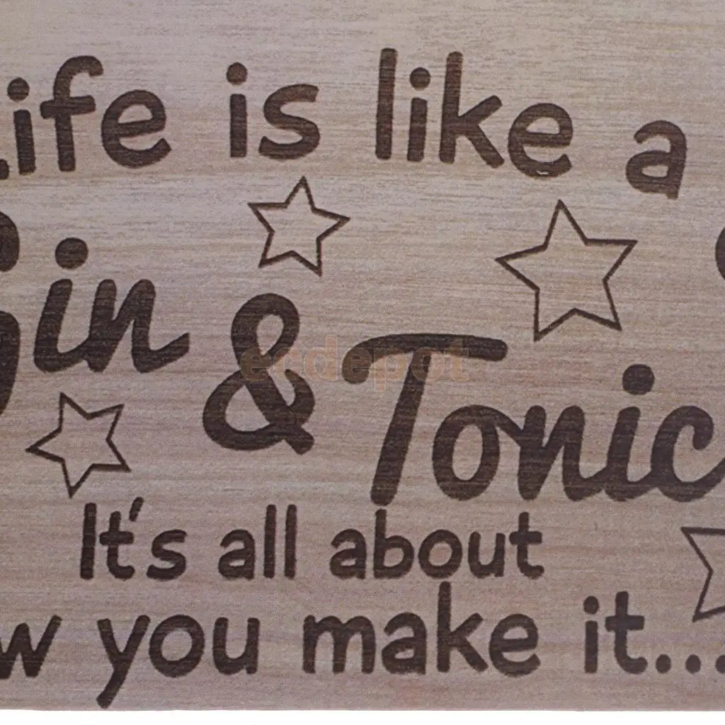 MagiDeal Life Is Like A Gin & Tonic Wooden Sign Home Bar Cocktail Party Wall Decoration Accessory Wooden Hanging Plaque Sign