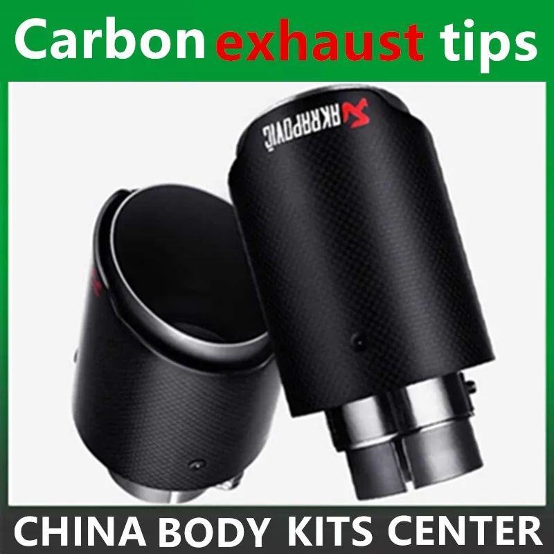 

Free Shipping: 1 pcs car styling Inlet 51mm to Outlet 89mm Akrapovic Carbon Exhaust Tip, Escape Akrapovic Muffler Tip