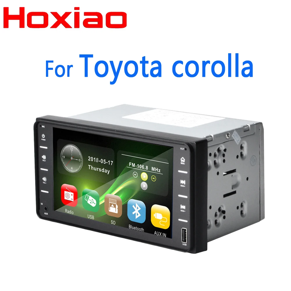 Для TOYOTA COROLLA Camry бренд Land Cruiser Hilux PRADO RAV4 Carradio 7 &quotэкран gps BT USB AUX TFT сенсорный экран 2