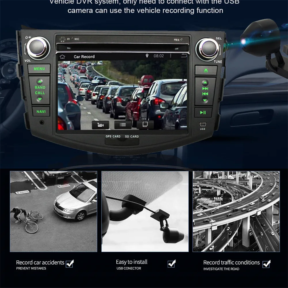 Discount Android 9.1 Car DVD Multimedia Player For Toyota RAV4 Rav 4 2007 2008 2009 2010 2011 2 Din 1024*600 Car GPS Stereo Radio 14