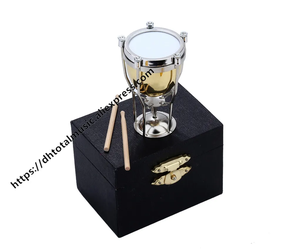 Мини-Чехол Timpani с миниатюрными медными музыкальными инструментами коллекция декоративных украшений модель украшения подарки