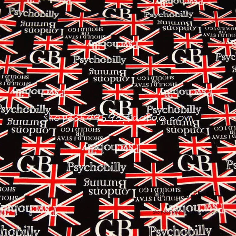 

Width 140cm British Flag Fabric Cotton Fabric Thin British Flag Printed Fabric Patchwork Sewing Material Diy Clothing Dress