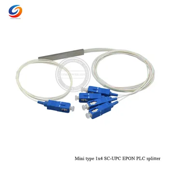 

Wholesale 10pcs Mini 0.9mm SC UPC 1x4 SM PLC Splitter 1X4 SC UPC PLC fiber optic splitter 1310~1550nm