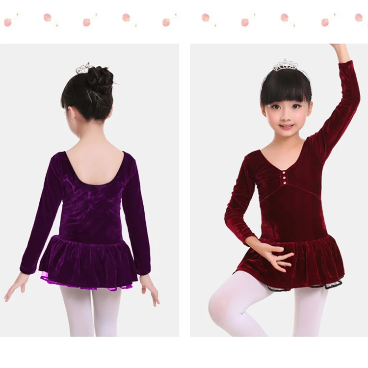 Velvet Splice Cotton Gymnastics Dance Leotard  (3)