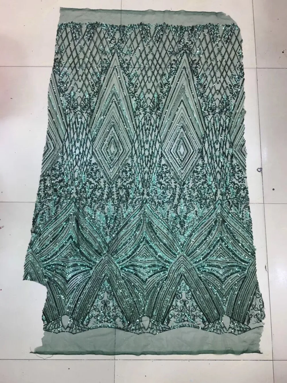 

good quality embroidery french net lace fabric CiCi-81729 with sequins 5 yards per piece for party dress