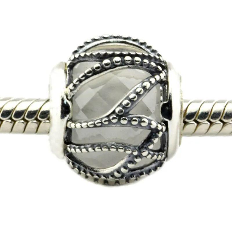 

Autumn Collection 925 Sterling Silver Intertwining Radiance, Clear CZ charm Fit Original Pandora Charms Bracelet jewelry