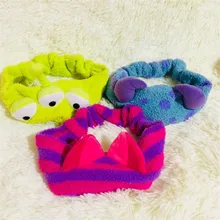 1pieces/lot Cheshire cat Little Green Men Sullivan plush doll cartoon Hair band Wash hair makeup facial mask adult girl band 