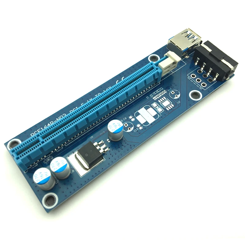 PPYY NEW Mini Pcie Riser Card Pci E Express 1X к 16X Usb 3 0 кабель Sata 4Pin Ide Molex источник питания для Btc Miner