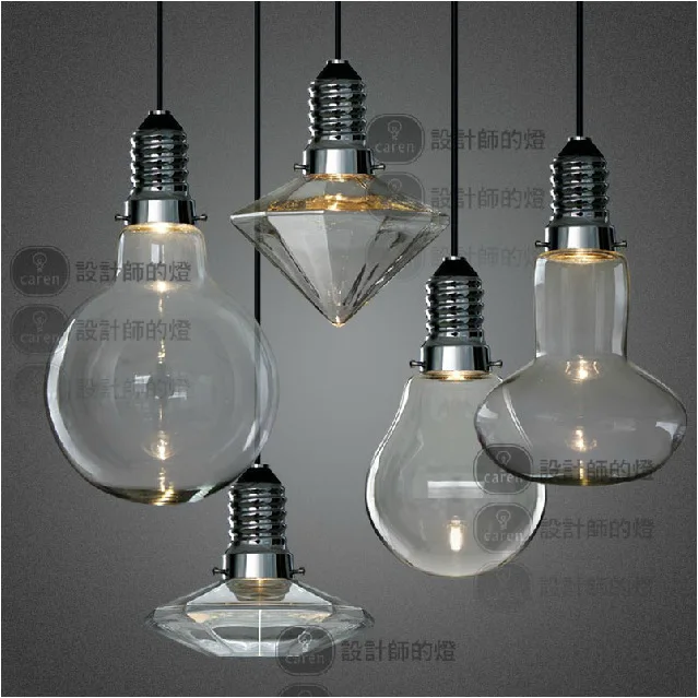 European contemporary and contracted American restaurant bar creative LED single head crystal bulb chandelier | Лампы и освещение