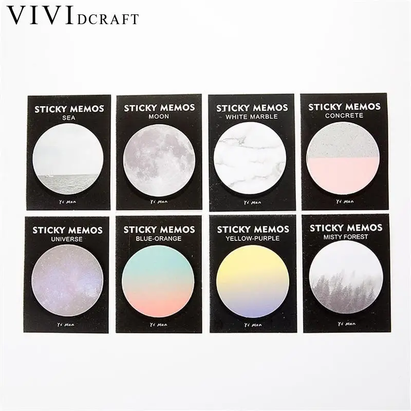 

Vividcraft Office Supplies Galaxy Teacher Sticker Bookmark Case Marker Memo Notepad Sticky Notes Post It Stationery Stickers
