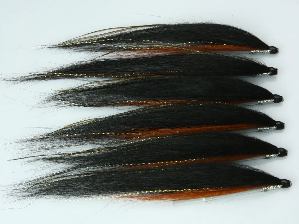 Трубка Fly Skinny Sunray Shadow лососевые мухи(8-pack) общая длина 16 см, завязанные на 50 мм пластиковые трубки