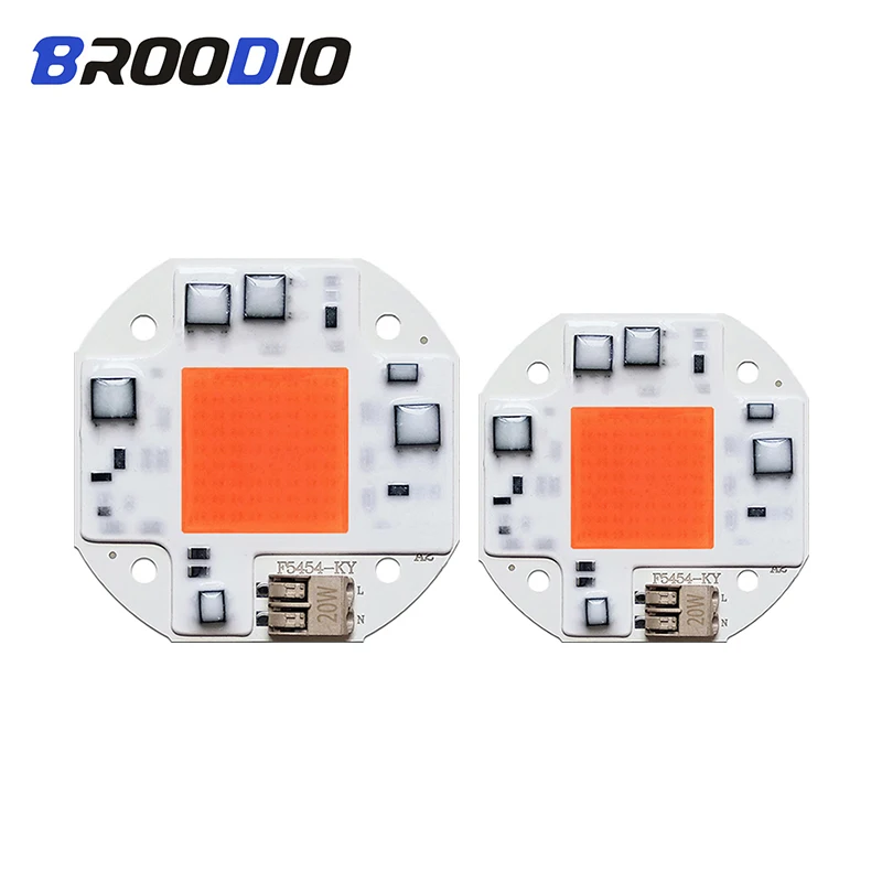 

COB LED Lamp Bulb Chip Smart IC Lighting LED Grow Lights Lampada AC 110V 220V 20W 30W 50W Full Specturm Indoor Seedling LEDs DIY