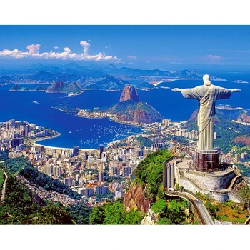 

Needlework 5d Diy Diamond Painting Cross Stitch Brazil Building Scenery Diamond Embroidery sale Full Square Mosaic art JS4169
