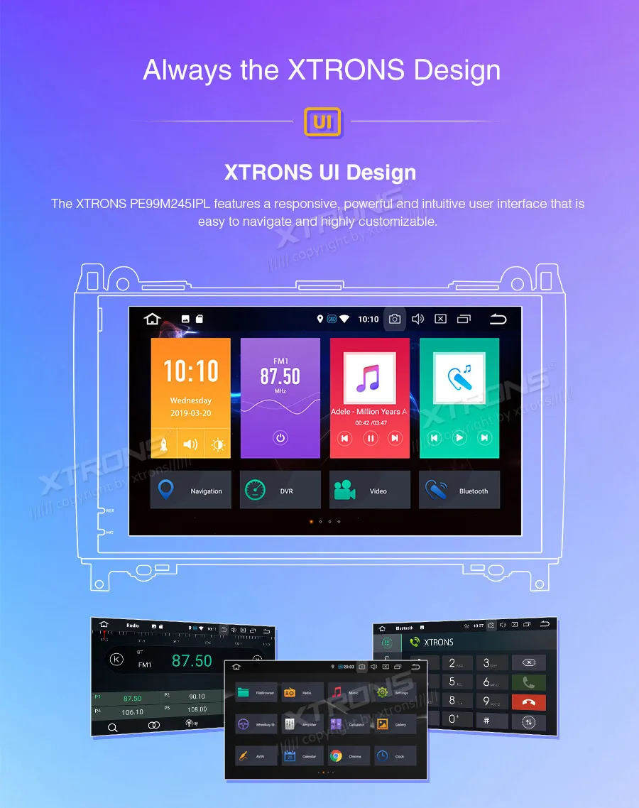 Top XTRONS Radio Android 9.0 Octa Core Car DVD Player GPS for Mercedes Benz B Class W245 A-Class W169 Viano Vito W639 Sprinter W906 8