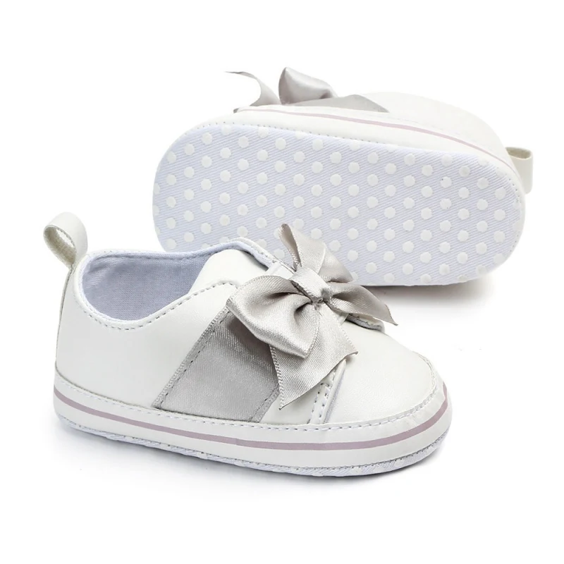 Весна обувь для девочек принцесса новорожденный первые ходунки большой бант милые мягкие подошвы нескользящая обувь детская полиуретановая обувь Горячая