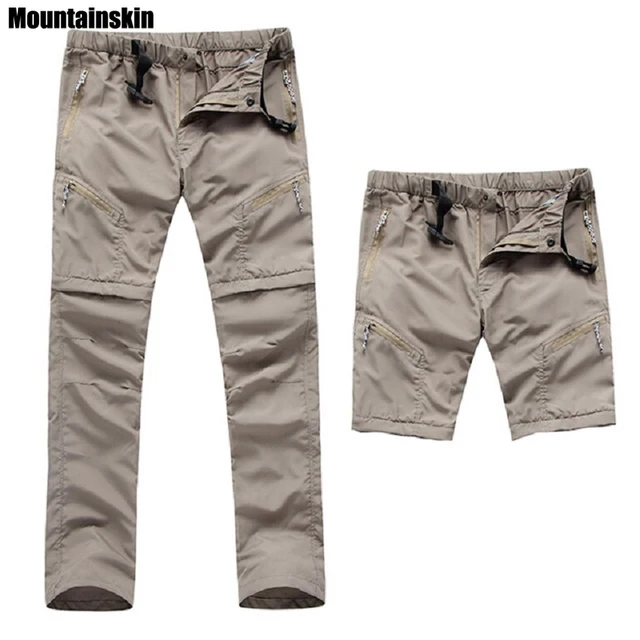 US $11.15 2020 New Mens Quick Dry Removable Hiking Pants Outdoor Sport Summer Breathable Thousers Camping Tr