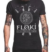 Floki Loki футболка с викингом скандинавские боги мужская рубашка
