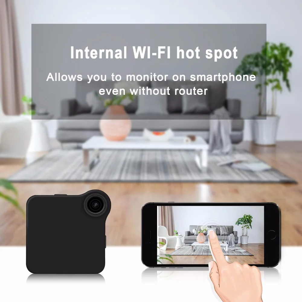 Мини камера HD 720P WIFI P2P носимые IP видеокамеры датчик движения микро велосипед тело