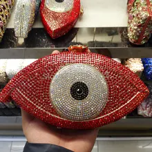 Стильная женская сумочка с дьявольским глазом, Роскошная вечерняя сумочка со стразами, женские вечерние сумочки, сумка для коктейля, банкета, золотисто-черные клатчи на день 88160