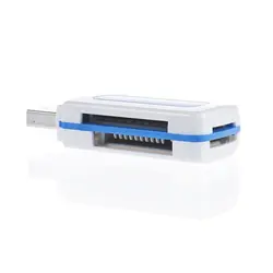 USB 2,0 4 в 1 памяти устройство для чтения карт памяти для M2 SDHC DV Micro SD TF CardBlue оптовая продажа