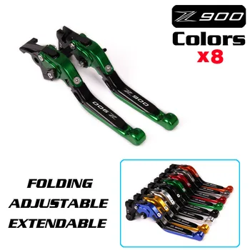 

!Logo(Z900) Green+B For Kawasaki Z900 Z 900 2017 CNC Adjustable Folding Extendable Motorcycle Brake Clutch Levers