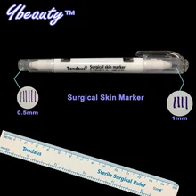 Профессиональный Перманентный татуировочный трансферный двойной наконечник Хирургический Стерильный маркер для кожи ручка Пирсинг Маркировка писец инструмент Макияж поставка