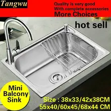 Стандартная мини мода балкон кухня одинарная мойка раковина горячая 38x33/42x38/47x41/52x38/55x40/58x42/68x44 см
