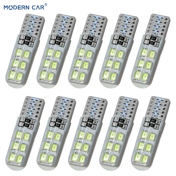 

MODERN CAR Canbud No Error Trunk Lamp 10pcs T10 W5W 168 194 Car Led Light Signal Lamps 2835 6SMD Map Parking Clearance Lighting