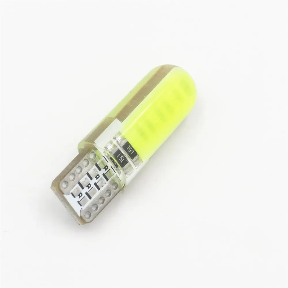 10 шт. T10 194 2825 WY5W W5W COB светодиодный силикагель клиновидный светильник 501