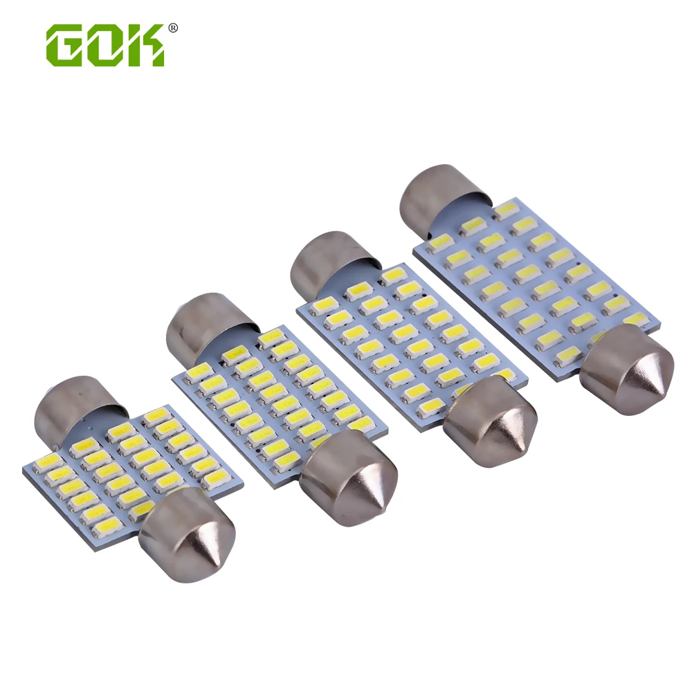 

Free Shipping 500pcs/lot Car Auto Interior light Festoon 24smd 3014 led 31mm/36mm /39mm /41mm Festoon led Dome Lamp Bulb 12v