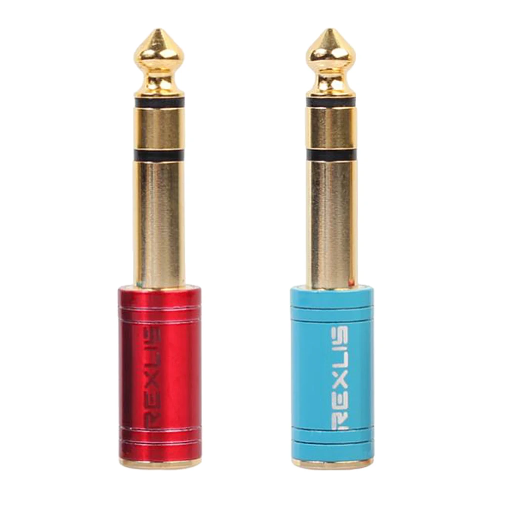 6.35mm Male to 3.5mm Female Stereo Headphone Jack Audio Adapter Converter for Headphone Earphone