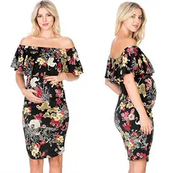 Эмоции мамы Лето Повседневное Одежда для беременных кормящих Костюмы кормящих платье Беременность платья для беременных Для женщин