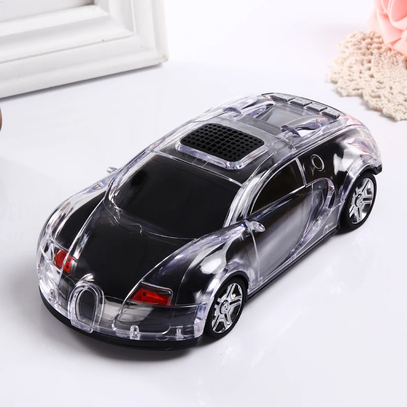 2017 Crystal Car Model Bluetooth LED Speaker Stereo Hifi Sound Box