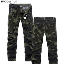 Новые мужские брюки Военные Брюки Карго повседневные брюки плюс размер хлопок легкие Длинные свободные камуфляжные рабочие брюки мужские
