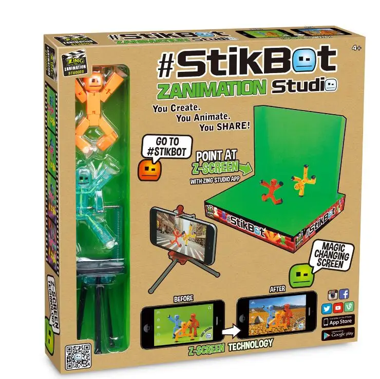Stikbot Toy Sucker DIY Sticky Robot Dog Studio Action Figure Toy Kids Game Toys for Children Christmas Gift
