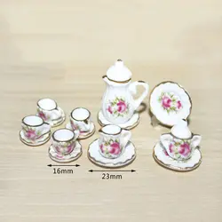 1/12 Кукольный миниатюрные аксессуары мини Керамика Чай набор моделирования чайник чашка модели игрушки для кукольного дома украшения