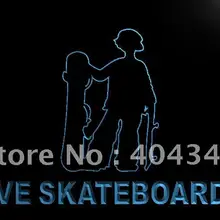LK350-I Love скейтборд светодиодный неоновый свет знак