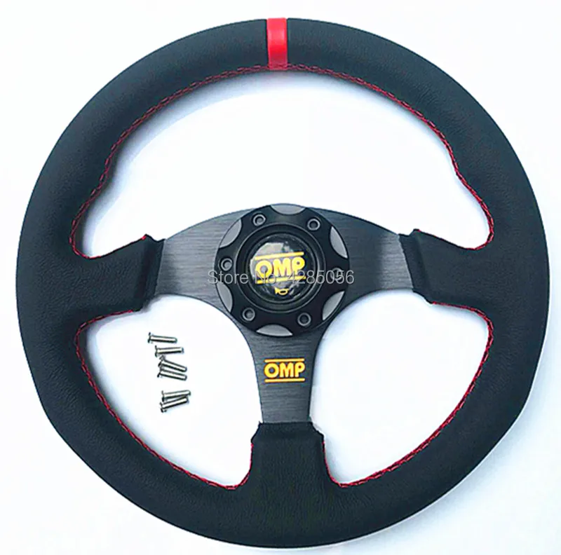13inch 330mm OMP Racing Steering Wheel Auto Steering Wheel leather Steering Wheel
