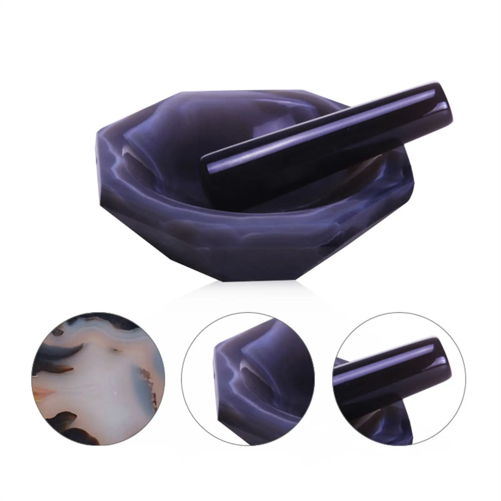 70mm,footed Agate Mortar & Pestle,id 7cm,chemistry Labware Petri Dish