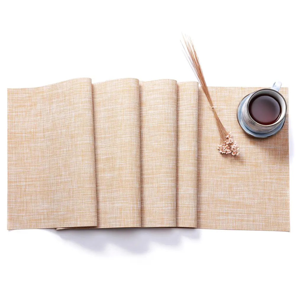 حديثا المنسوجة طاولة طعام المفارش الحرارة مقاومة المفارش مكافحة زلة وصمة عار مقاومة قابل للغسل الجدول حصيرة TE889