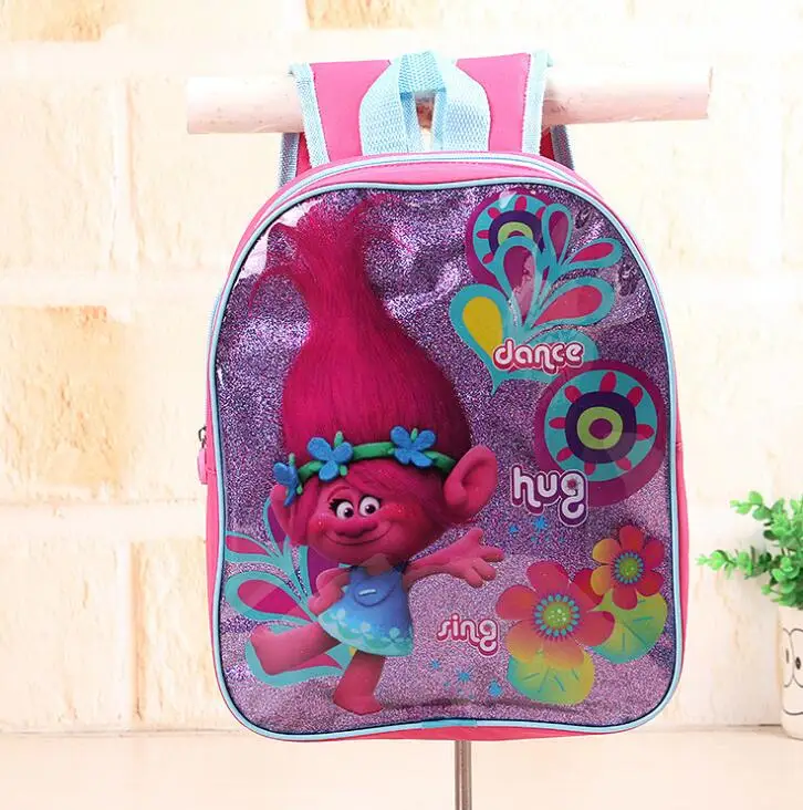 New Trolls Cartoon School Backpack For Kids Snow Queen Students In